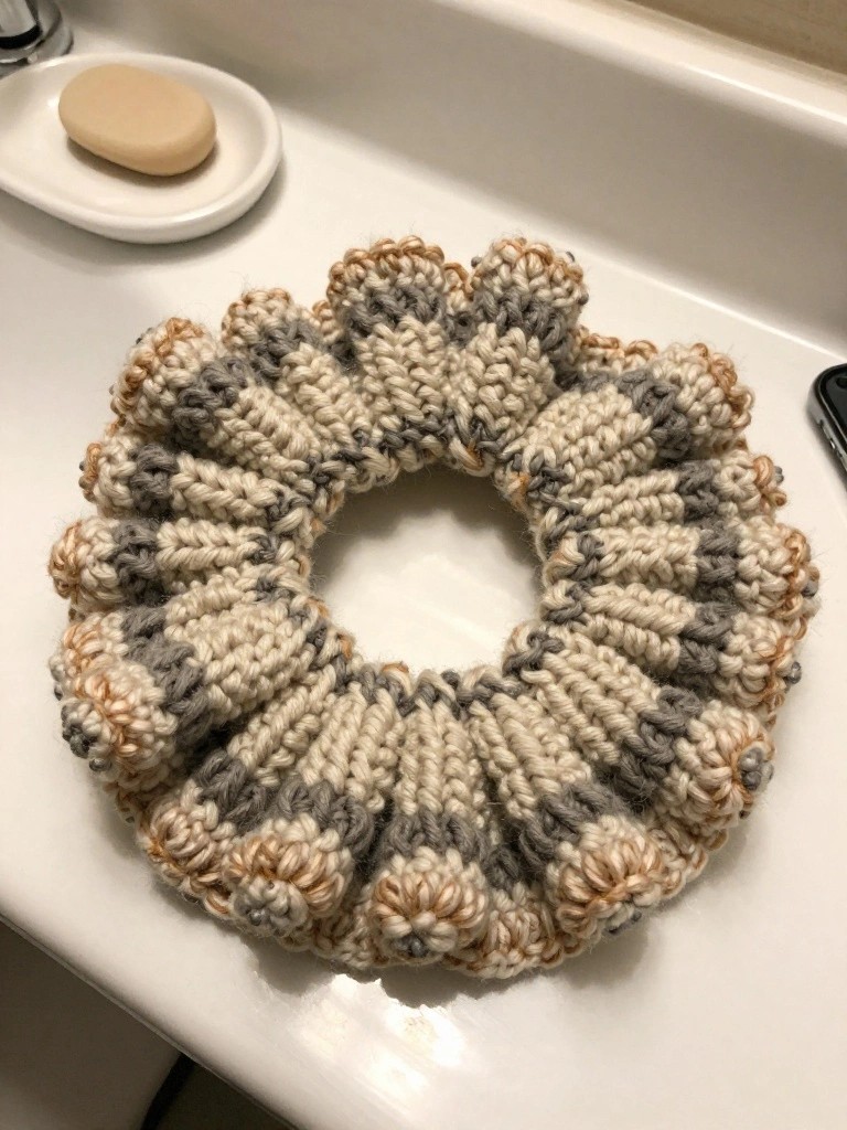 One Skein Ruffled Scrunchie