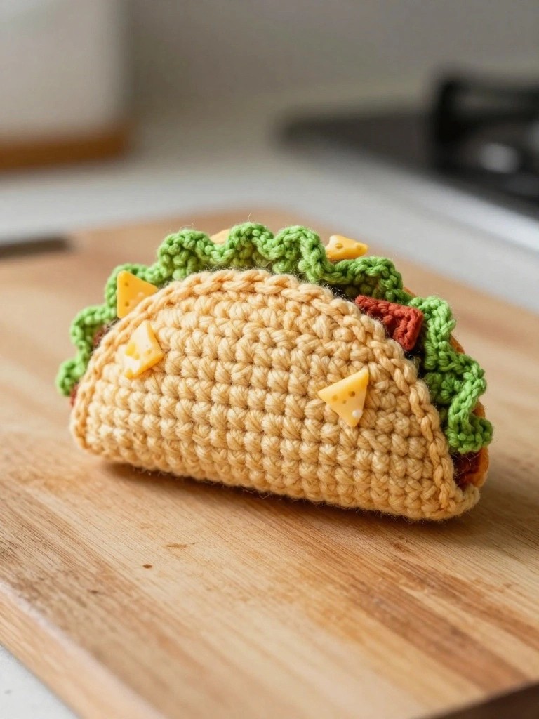 Crochet Scrap Taco Plushie