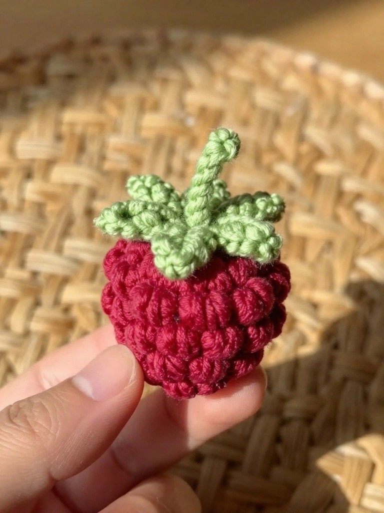 Mini Crocheted Raspberries