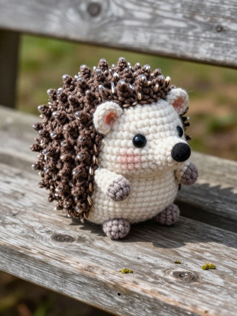 Scrap Yarn Hedgehog Plush