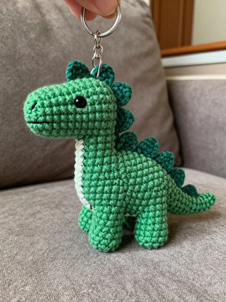 Mini Dinosaur Keychain