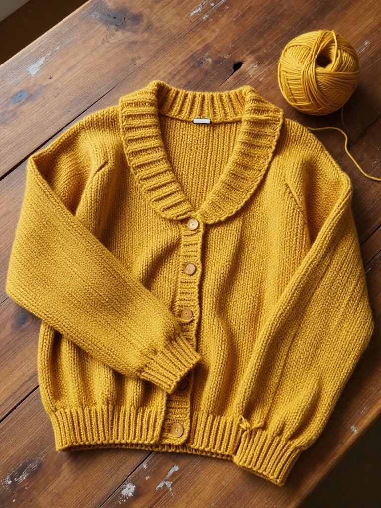 Ribbed Collar Cardigan for Everyday Layering