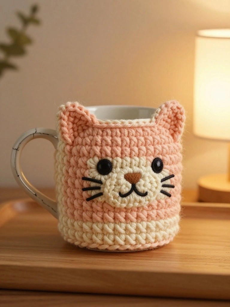 Cat Face Mug Cozy