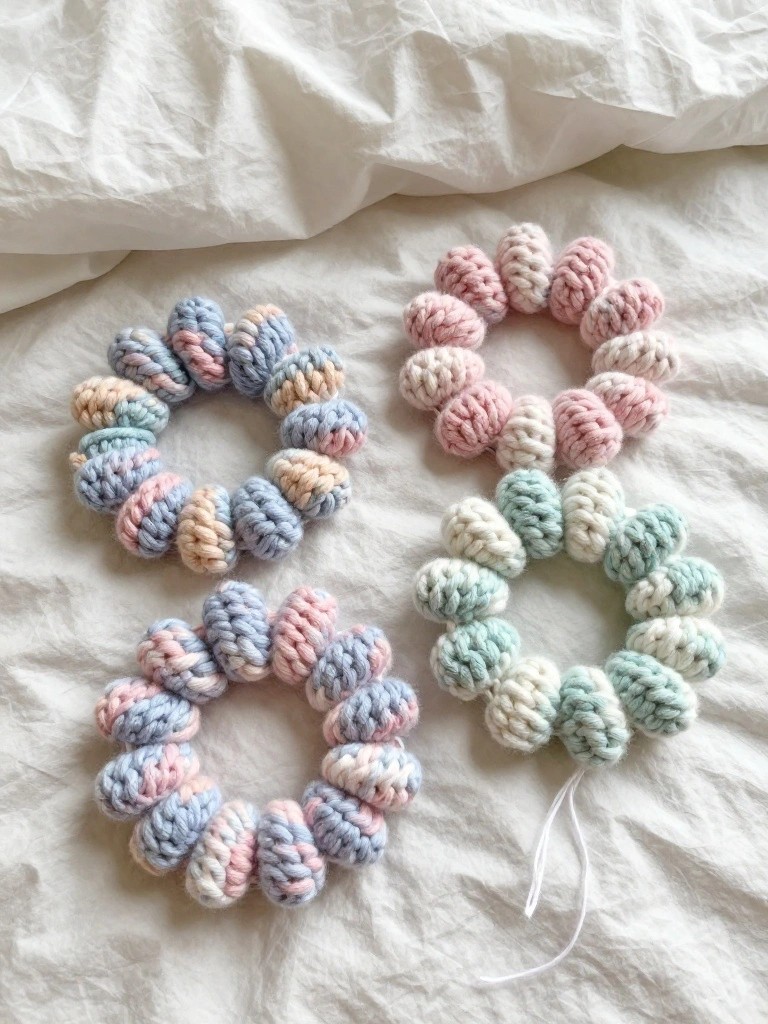 Chunky Crochet Scrunchies for Quick Hair Fixes