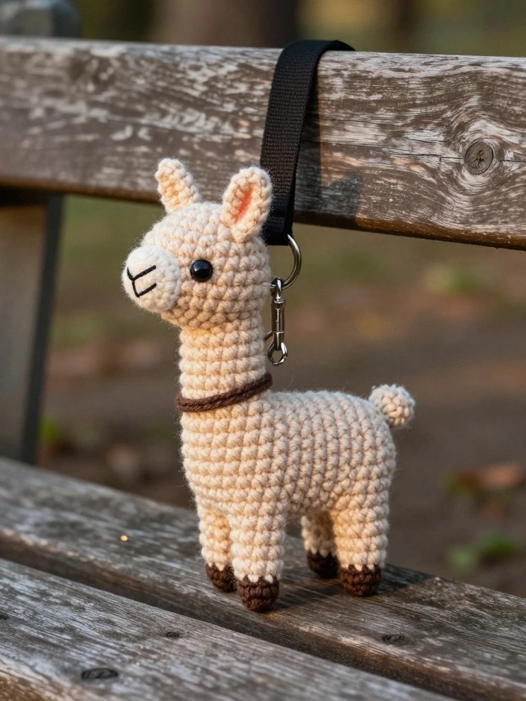 Mini Llama Keychain for Bags and Keys