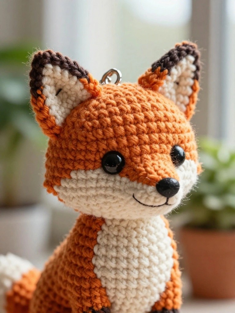 Crochet Fox Keychain