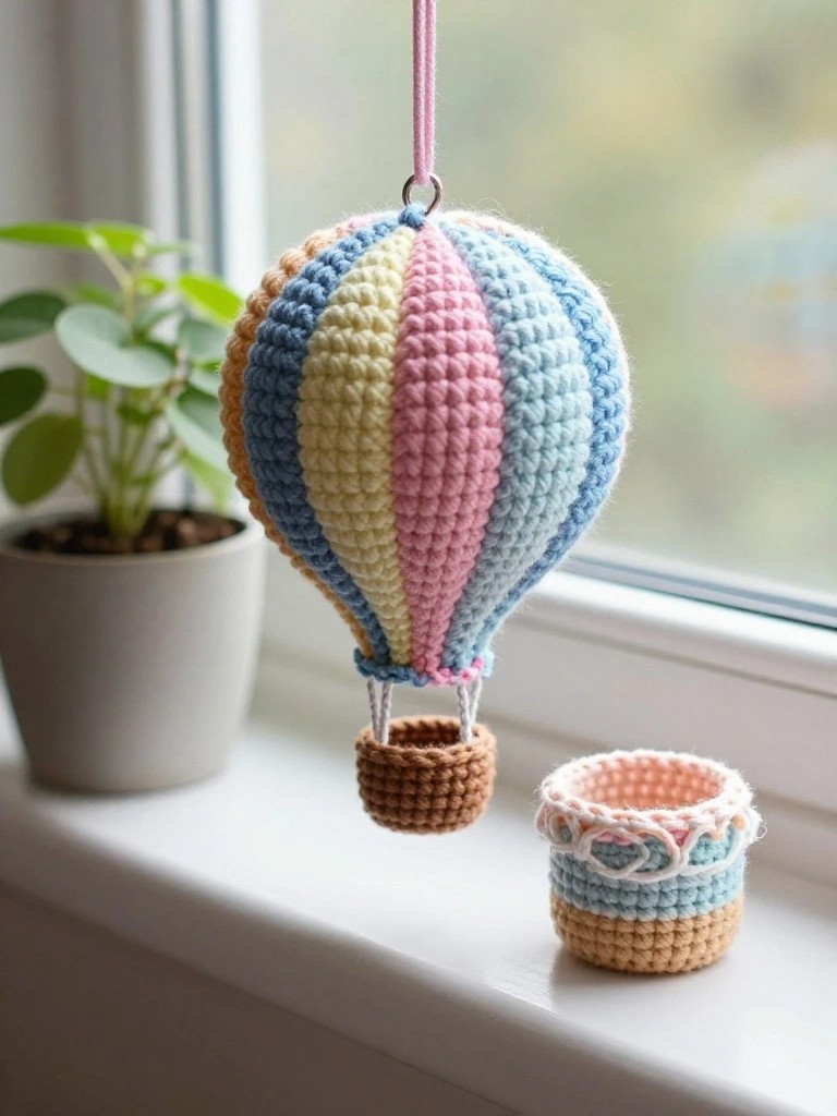 Mini Hot Air Balloon Keychain