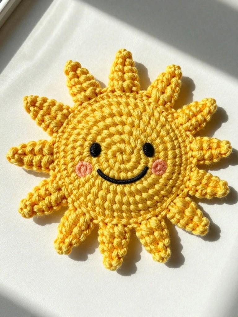 Smiling Sun Keychain
