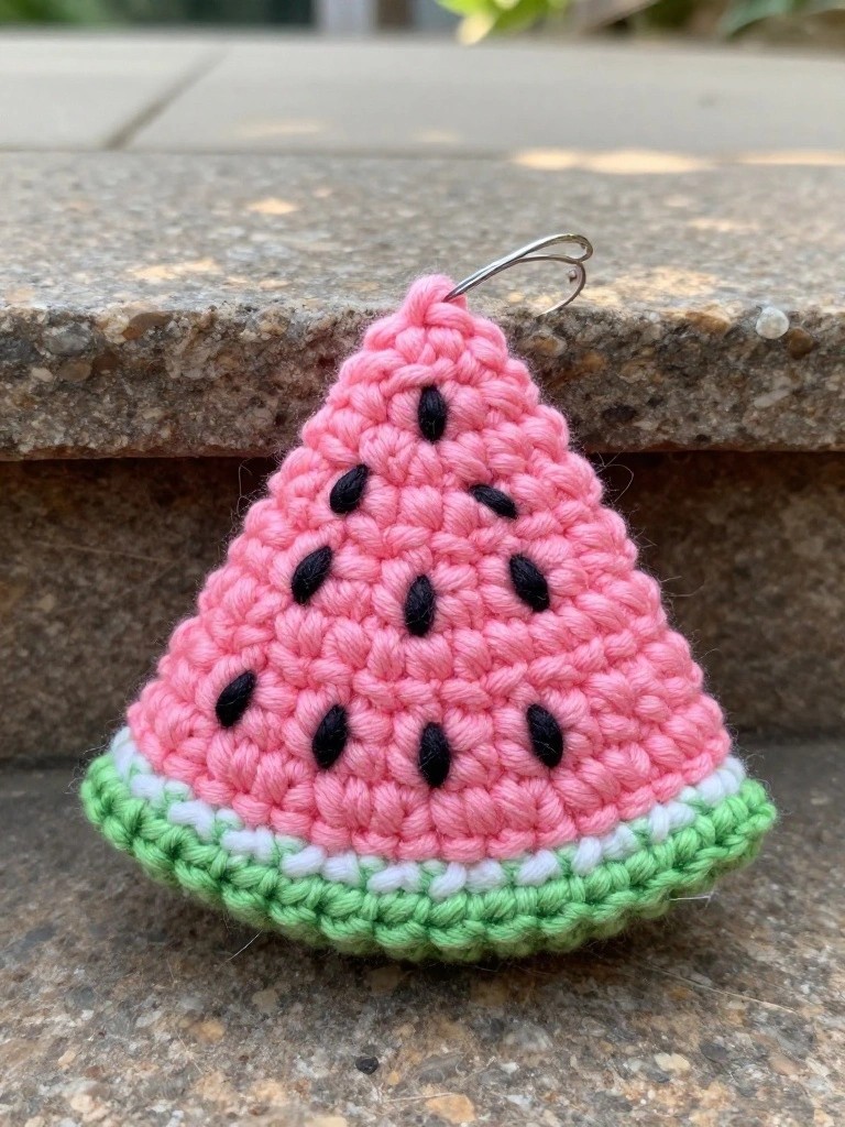Watermelon Slice Keychain