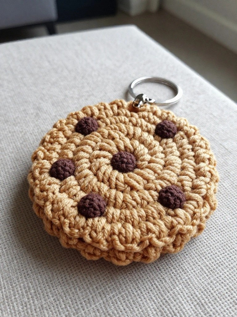 Chocolate Chip Cookie Keychain