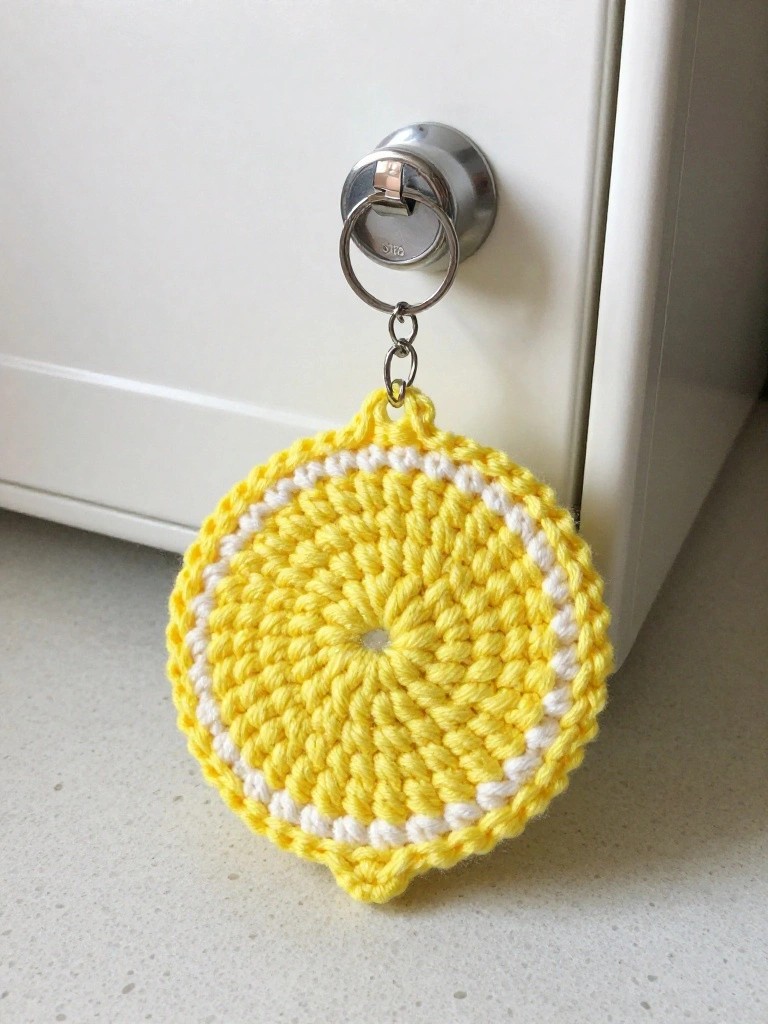 Lemon Slice Keychain