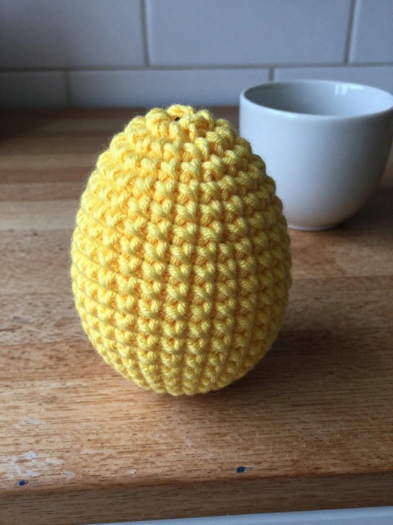 Crocheted Lemon for Kitchen Counter Use