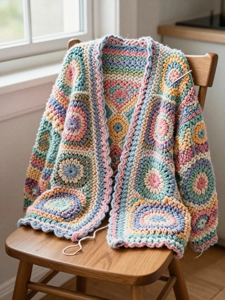 Circle Motif Cardigan