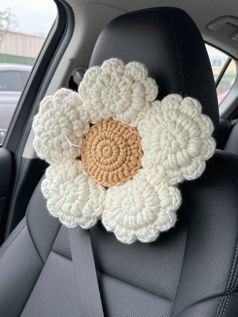 Oversized Crochet Flower Accessories