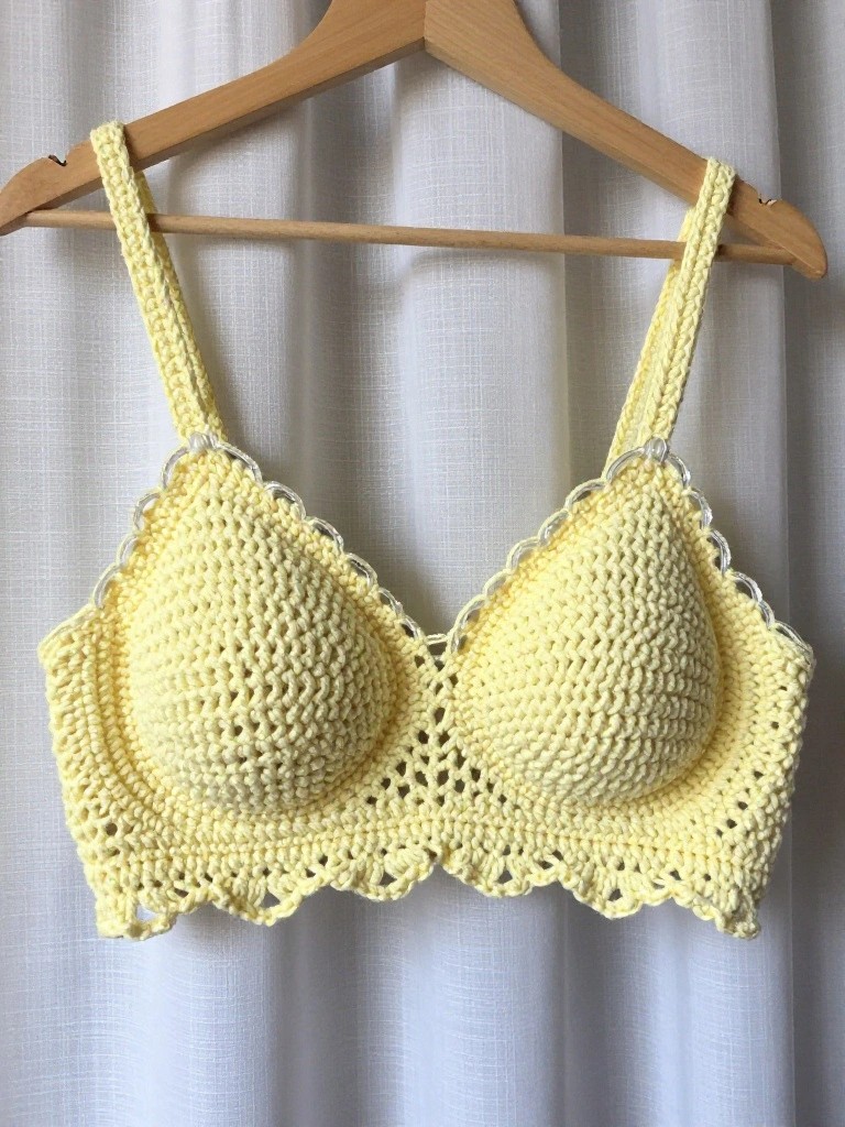 Scalloped Edge Crochet Bralette