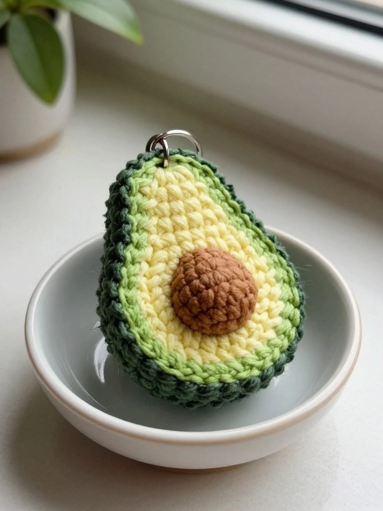 Avocado Keychain