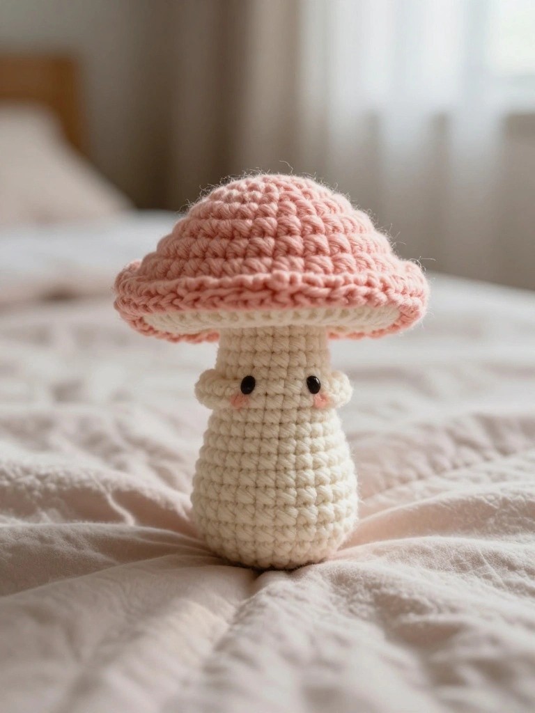 Mini Mushroom Keychain
