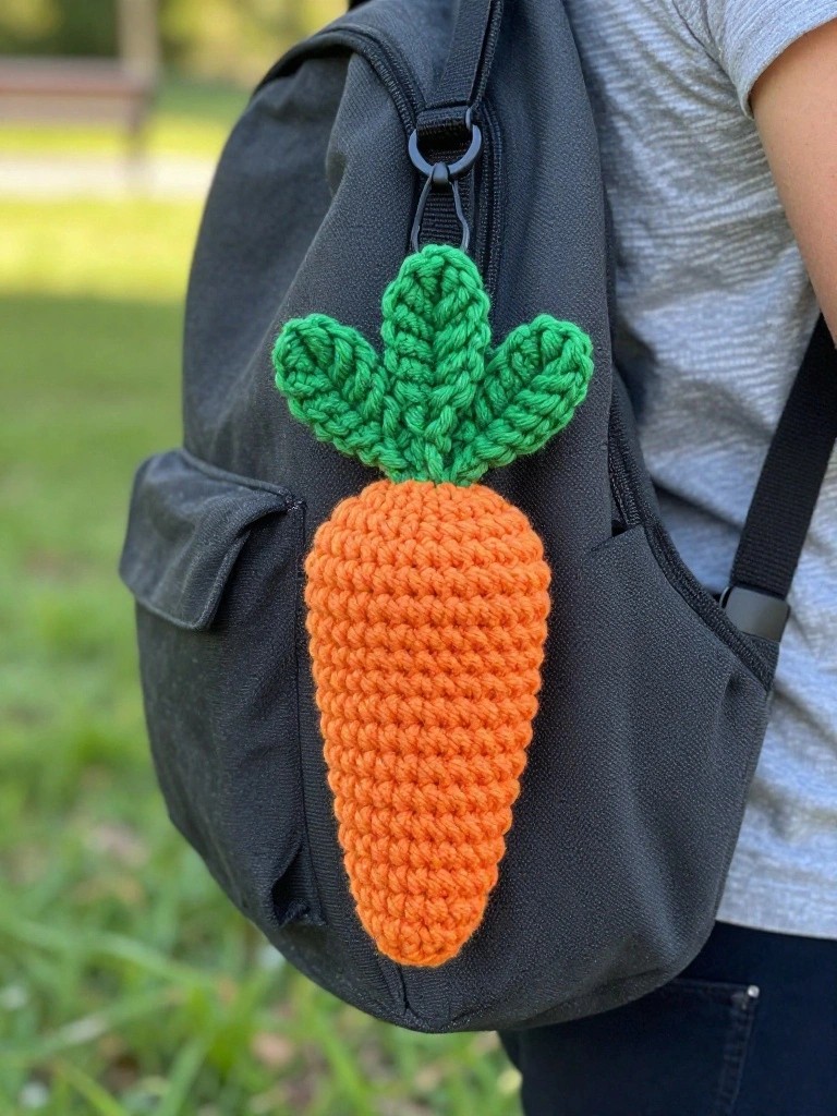 Carrot Pouch Bag Charm for Quick Access Items