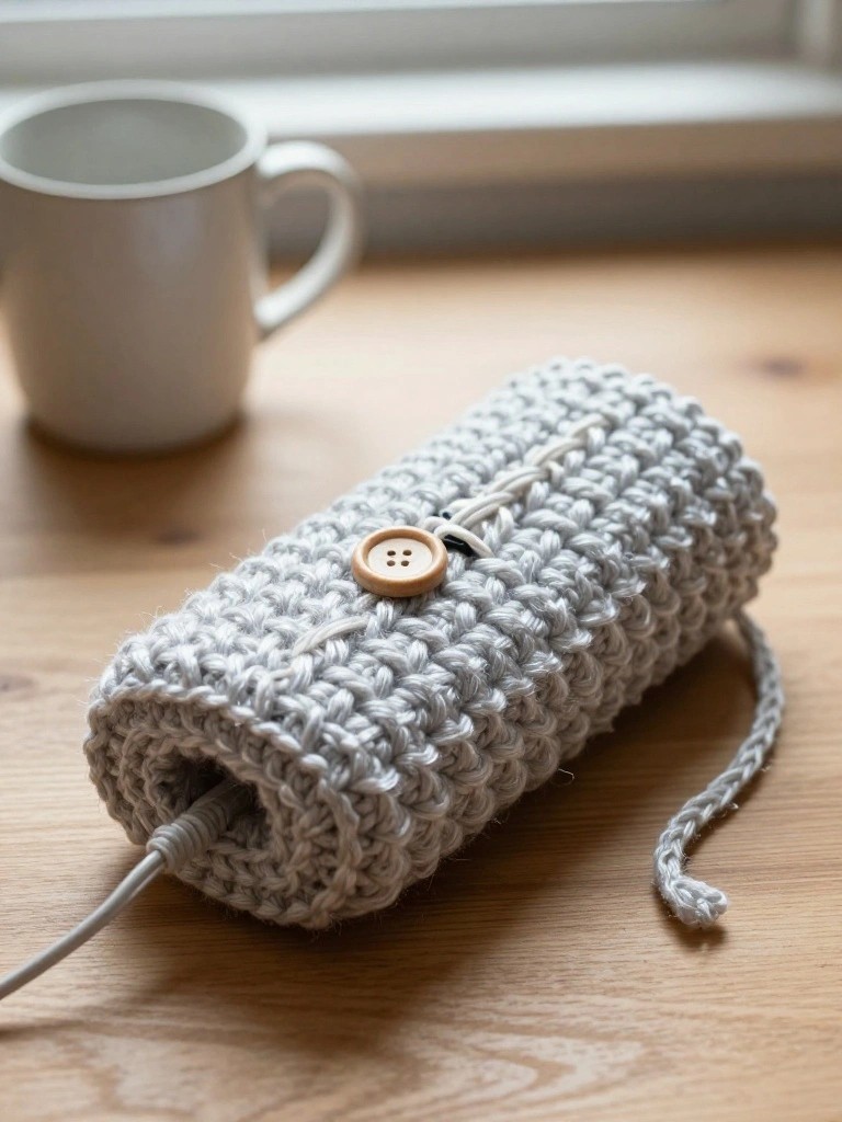 Crochet Portable Charger Holder