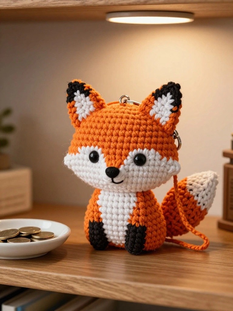 Fox Keychain Pouch for Small Items