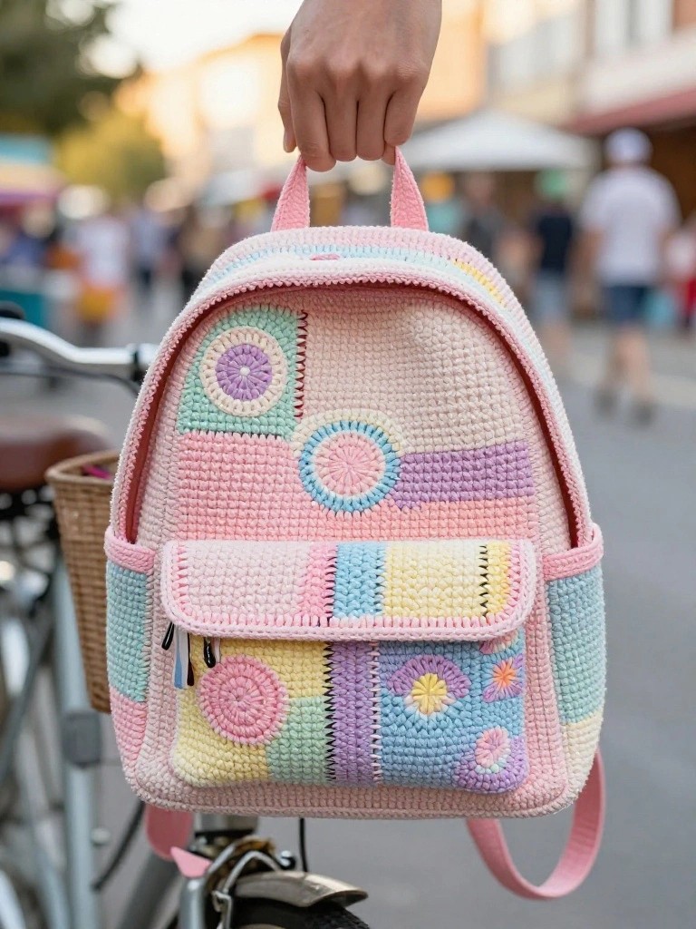 Pastel Patchwork Backpack