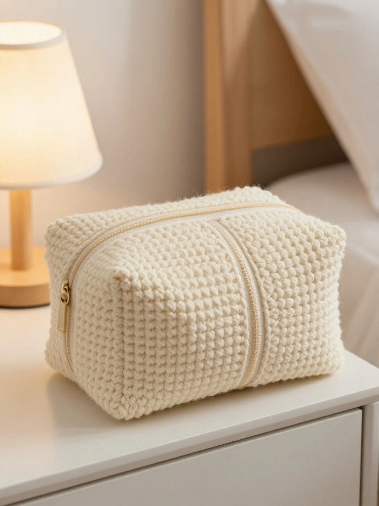 Zippered Crochet Pouch for Small Essentials