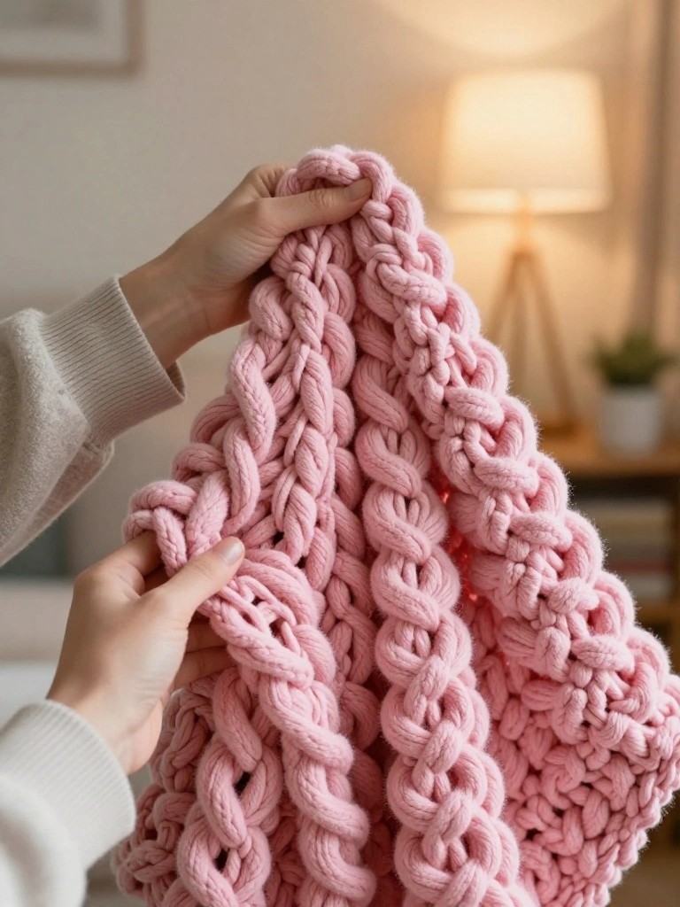 Chunky Braided Throw Blanket