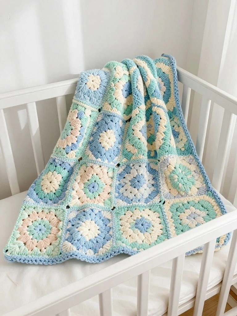 Classic Granny Square Baby Blanket