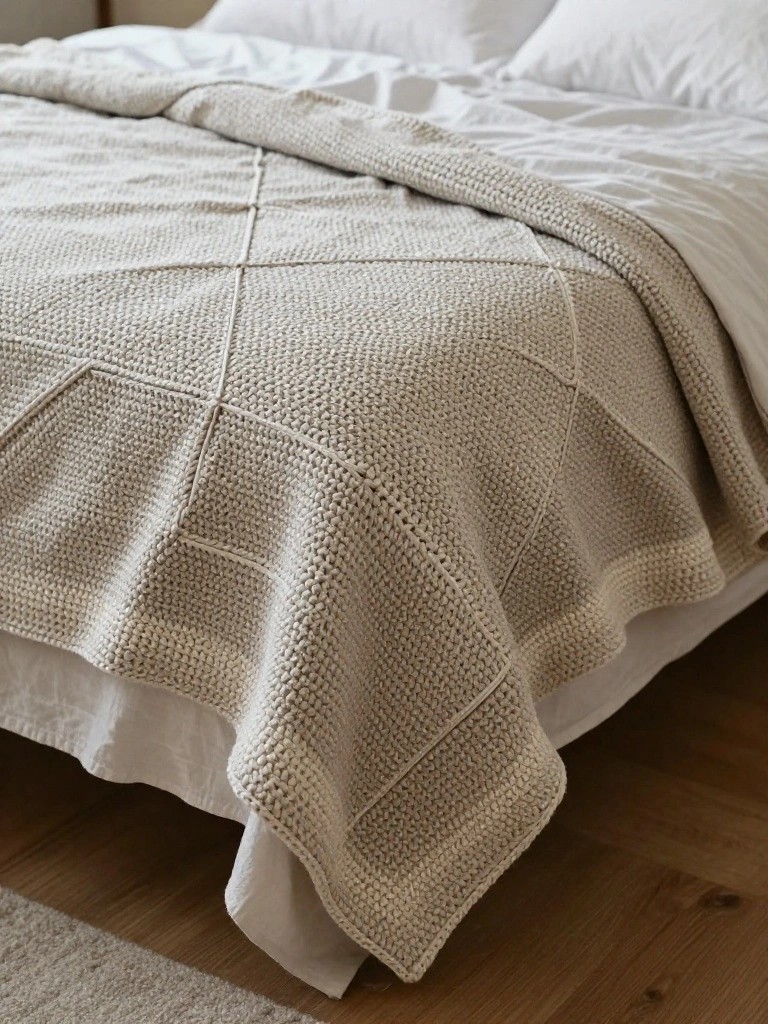 Textured Grid Panel Blanket