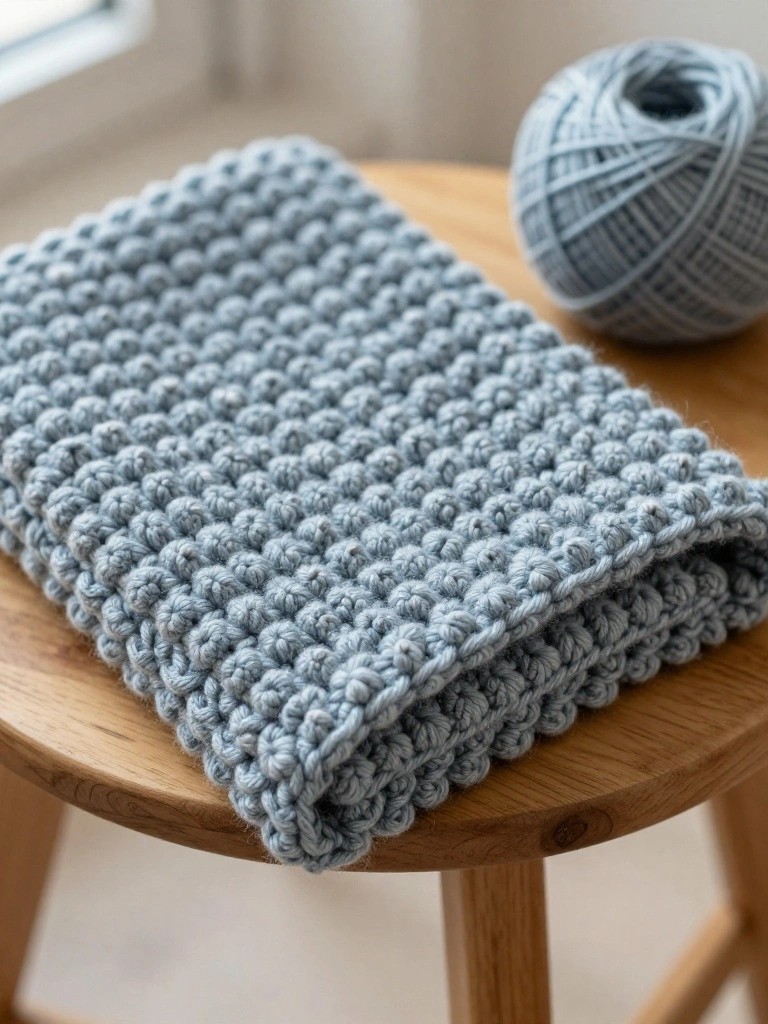 Textured Lap Blanket in One Color