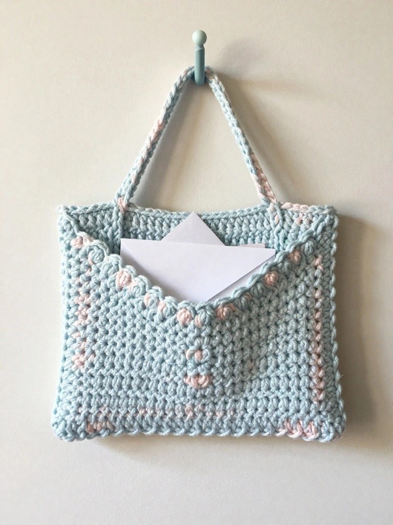 Crochet Hanging Pocket Organizer