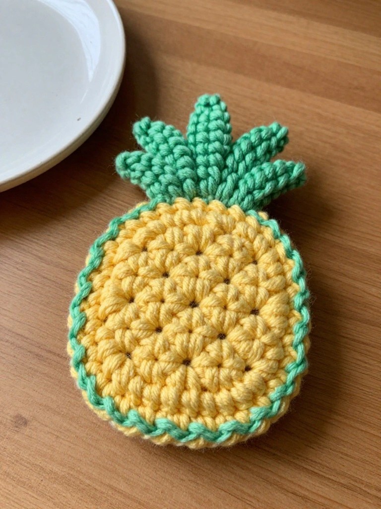 Pineapple Coasters for Kitchen Surfaces