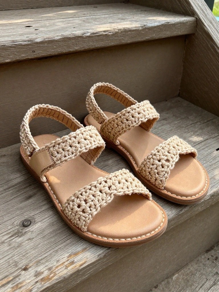 Crochet Straps for Flat Sandals