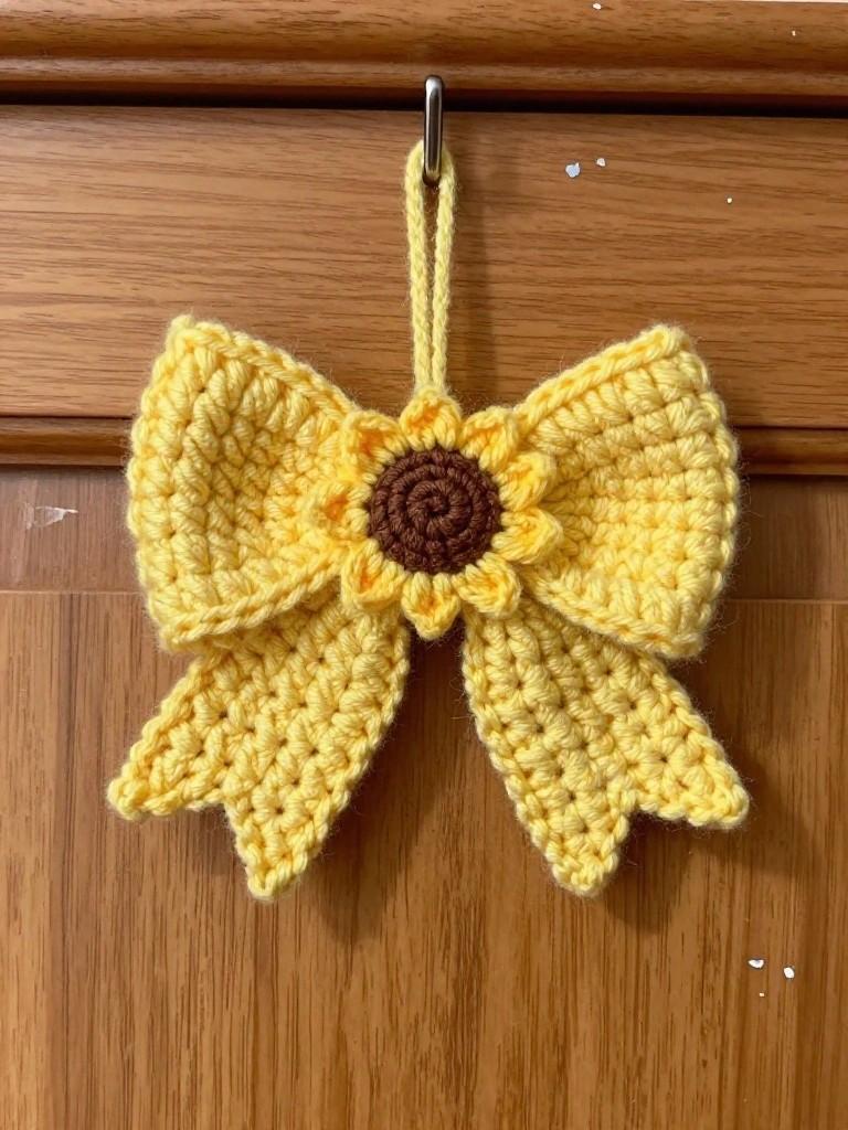 Sunflower Bow Keychain