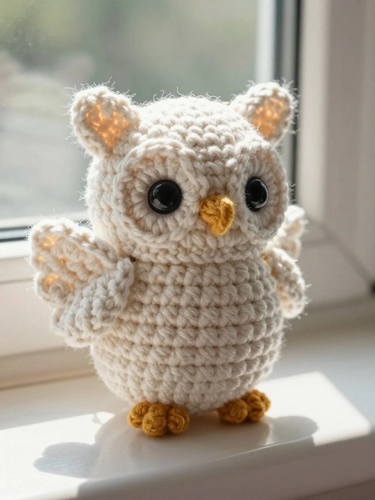Mini Amigurumi Owl Keychain