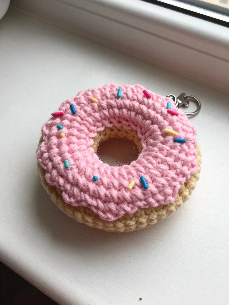 Mini Donut Keychain