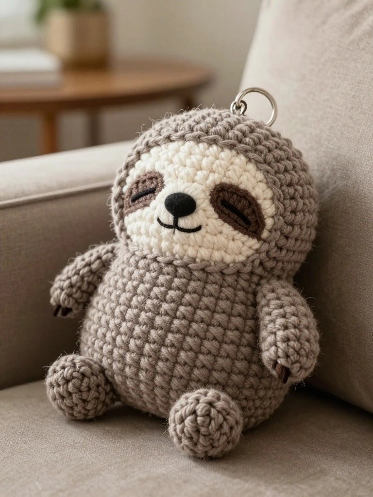 Mini Sloth Keychain