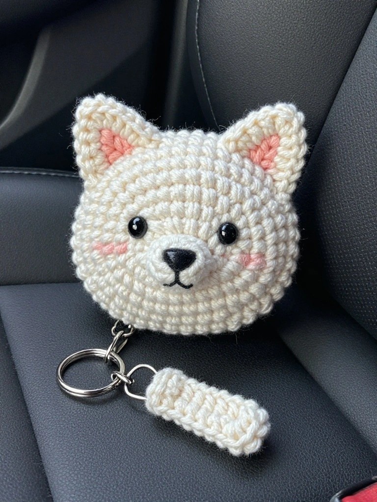 Cat Face Keychain