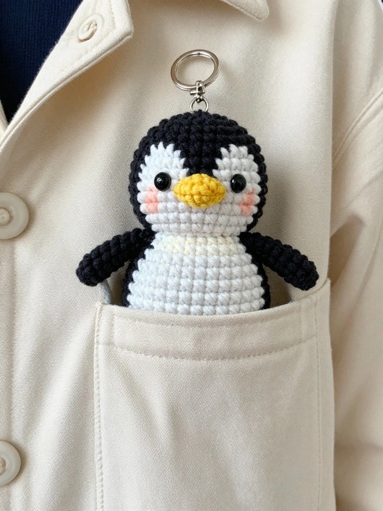 Mini Penguin Keychain