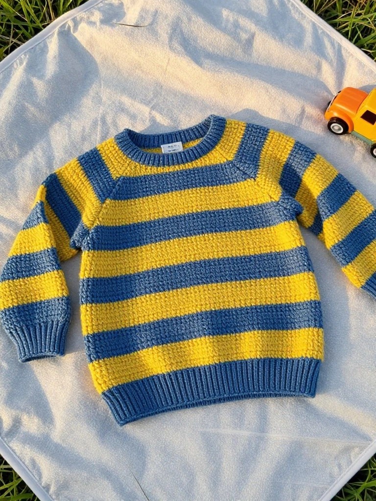 Striped Kids Pullover Sweater