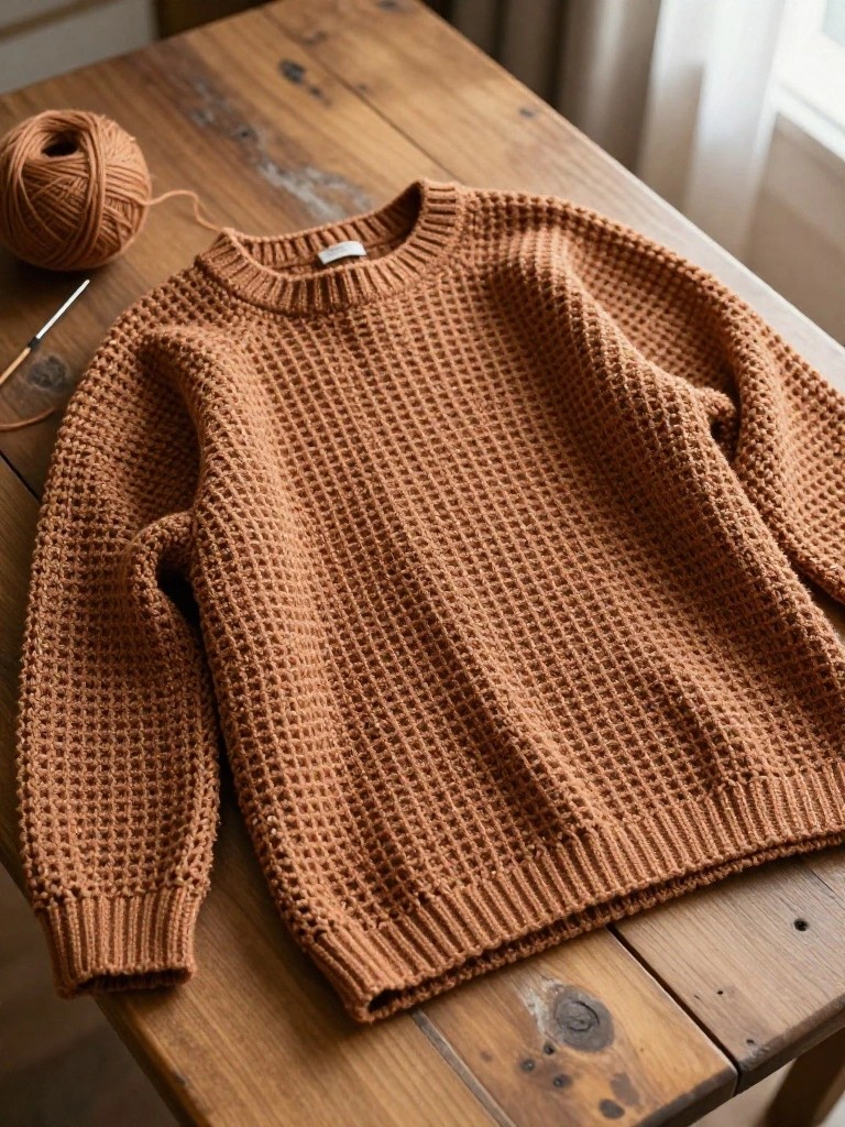 Textured Crewneck Pullover