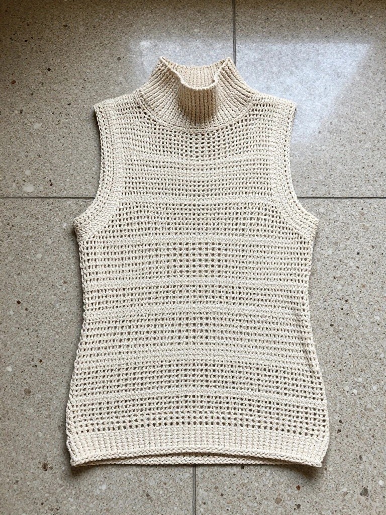 Mesh Turtleneck Tank Top