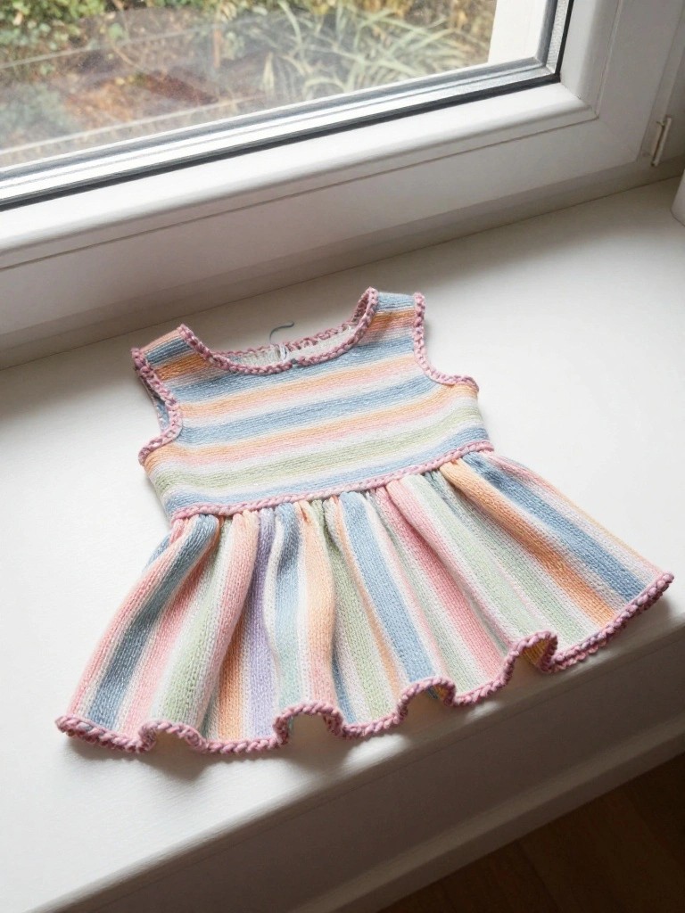 Striped Flared Dress for Warm Weather Wear