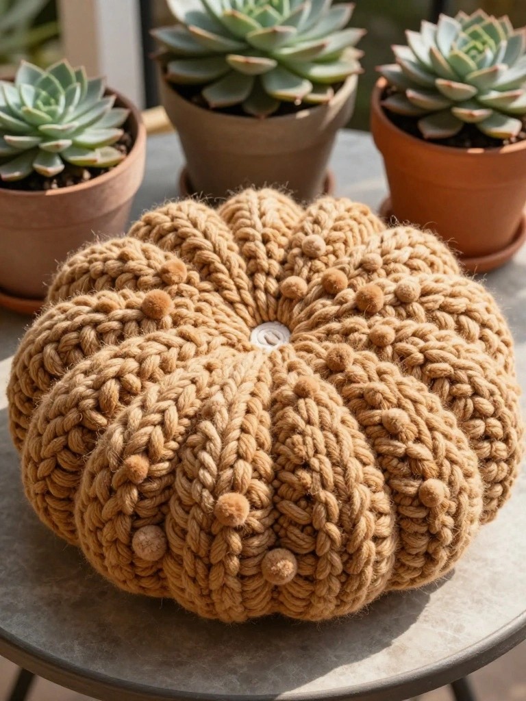 Chunky Crochet Pumpkins for Seasonal Table Decor
