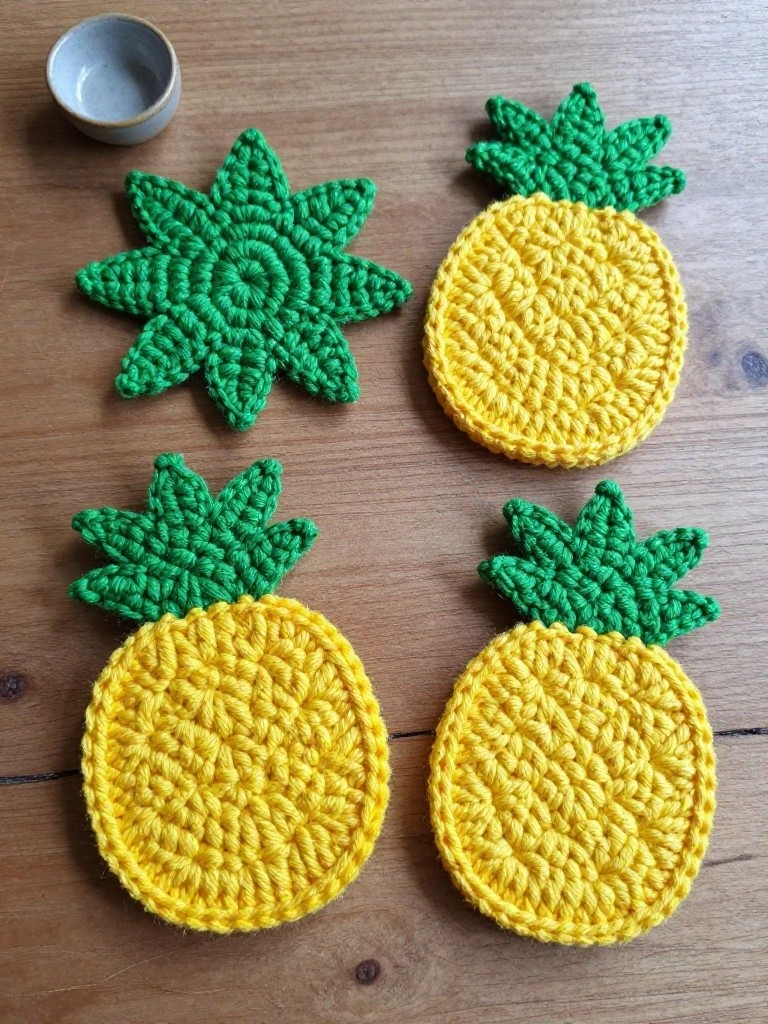 Crochet Pineapple Coasters